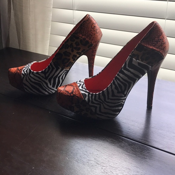 Animal print Qupid heels - Picture 1 of 5